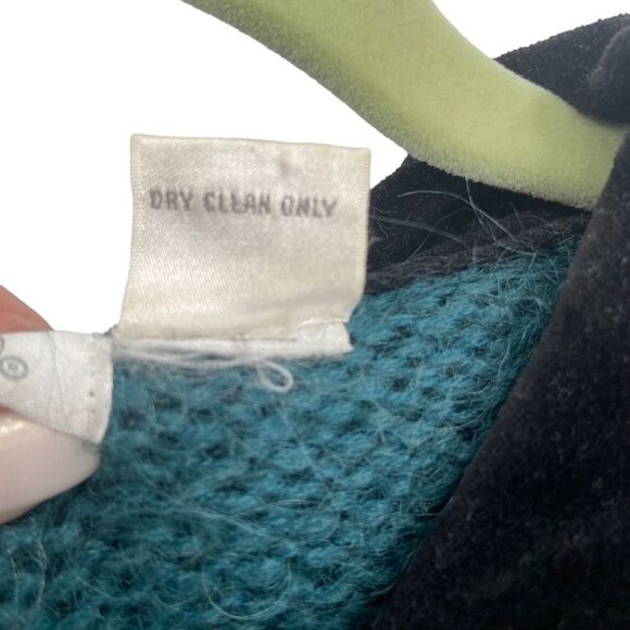 C. Webb & Co. Vintage Mohair Blend Cardigan Sweater Green Medium - Picture 6 of 9